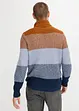 Maglione a collo alto in color block con cotone, bonprix