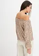 Maglia con spalle scoperte oversize con paillettes, bonprix