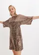 Abito oversize in paillettes, bonprix