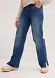 Jeans wide leg con cinta comoda, a vita alta, bonprix