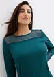 Maglia a maniche lunghe con pizzo, bonprix