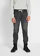 Jeans con elastico in vita in puro cotone, regular fit (pacco da 2), bonprix