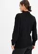 Maglione con zip, colletto e motivo a treccia, bonprix