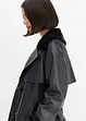 Giaccone in similpelle con pelliccia sintetica, bonprix