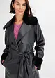 Giaccone in similpelle con pelliccia sintetica, bonprix