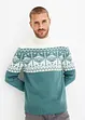 Maglione norvegese con collo dritto, bonprix