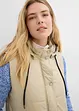 Gilet lungo trapuntato con cappuccio e spacchi ai lati, bonprix