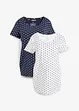 Maglia prémaman (pacco da 2) in cotone biologico, bonprix