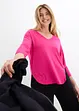 Maglia con maniche a 3/4 in misto viscosa elastan, bonprix