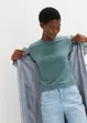 Maglia a mezze maniche con scollo a barca con cotone biologico, bonprix