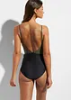 Costume intero con cut-out e volant, bonprix