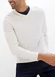 Maglione in filato fine con scollo a V, bonprix