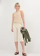 Top in maglia traforata in misto lino, bonprix