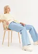 Jeans wide leg elasticizzati, vita media, bonprix