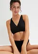 Bralette a costine con cotone biologico e pizzo, bonprix