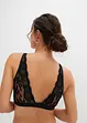 Bralette a costine con cotone biologico e pizzo, bonprix