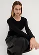 Maglione a costine in lana merino, bonprix