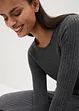 Maglione a costine in lana merino, bonprix