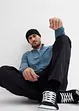 Pantaloni con elastico in vita in puro cotone regular fit, straight (pacco da 2), bonprix