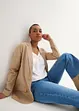 Blusa a maniche lunghe con scollo a V in viscosa fluente, bonprix