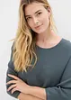 Maglione oversize a costine in misto viscosa, bonprix