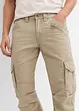Pantaloni cargo in puro cotone relaxed fit, straight, bonprix