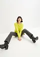 Maglione poncho con occhielli, bonprix