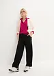 Blusa in mussola di puro cotone con cappuccio, bonprix