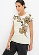 T-shirt in cotone biologico con stampa a fiori, bonprix