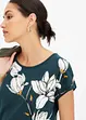 T-shirt in cotone biologico con stampa a fiori, bonprix