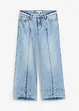 Jeans cropped wide leg, a vita media, bonprix