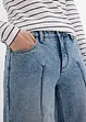 Jeans cropped wide leg, a vita media, bonprix