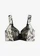 Reggiseno con coppe preformate, ferretto e materiale lucido, bonprix