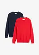 Maglione in filato fine di puro cotone (pacco da 2), bonprix
