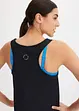 Top per sport con spalline olimpioniche, ad asciugatura rapida, bonprix