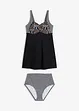 Tankini lungo con slip a vita alta (set 2 pezzi), bonprix