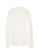 Maglione basic in maglia fine con collo dritto e cotone riciclato, bonprix