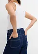 Jeans cropped a palloncino, super morbidi con cinta comoda e vita alta, bonprix