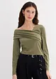 Maglia a maniche lunghe con arricciatura, bonprix
