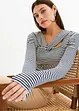 Maglia a maniche lunghe con particolare alla scollatura, bonprix