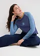 Maglia bicolore a maniche lunghe con ricamo, bonprix