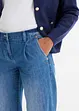 Jeans wide leg, a vita media, bonprix