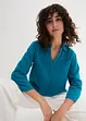 Blusa in misto lino con maniche a 3/4, bonprix