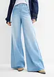 Jeans wide leg con cinta comoda, vita alta, bonprix