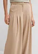 Pantaloni con pinces a vita alta in misto viscosa, bonprix