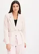 Blazer elasticizzato in twill con cintura da annodare, bonprix