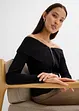Maglia a costine con spalle scoperte, bonprix