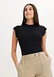Maglia a costine con finiture arricciate, bonprix