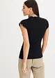 Maglia a costine con finiture arricciate, bonprix