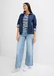 Giacca di jeans con cerniera in stile blouson, bonprix